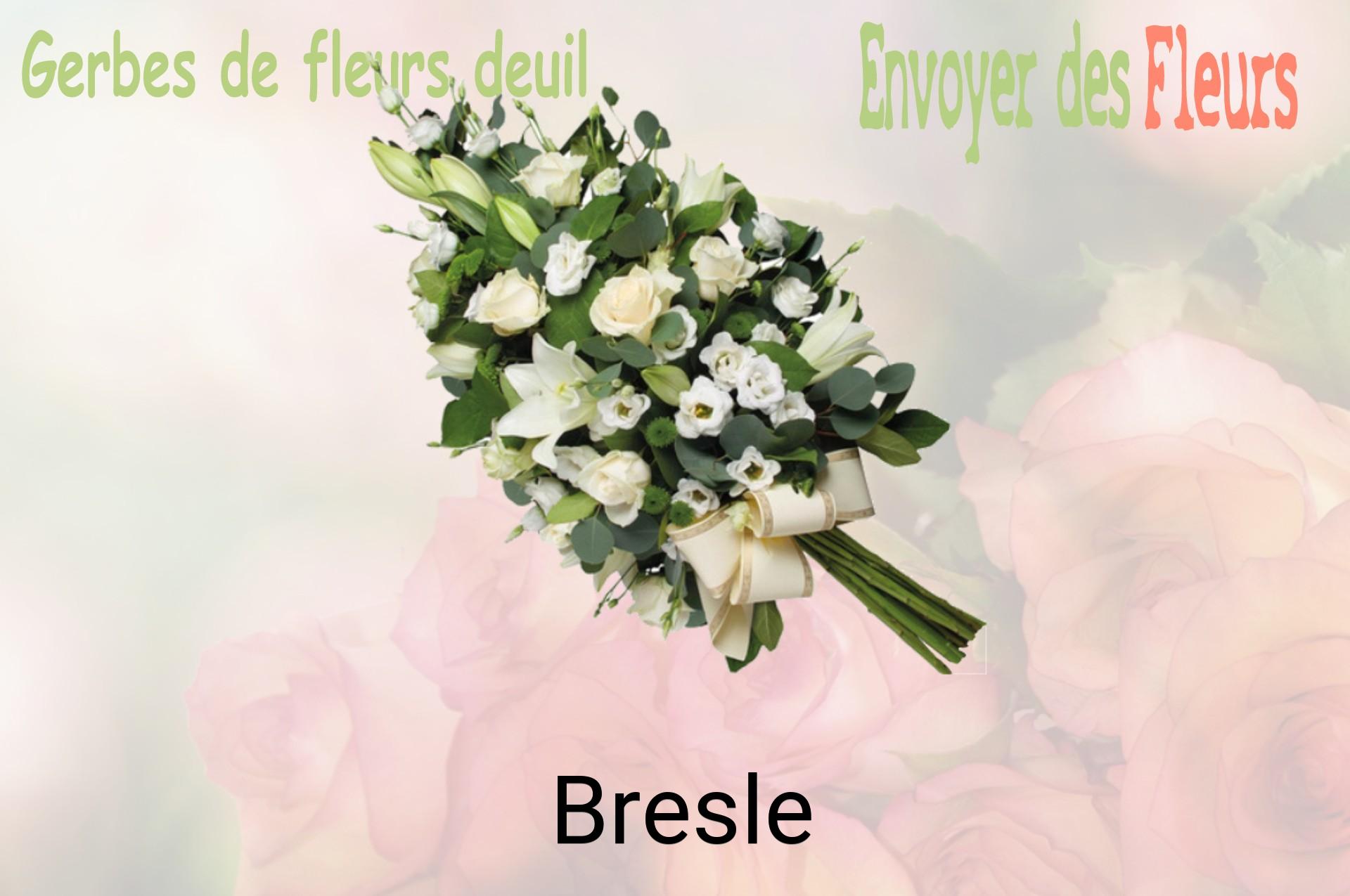 Gerbe de fleurs de deuil livrée à Bresle